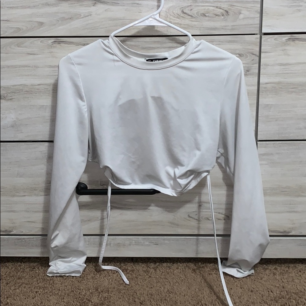 white SHEIN crop top